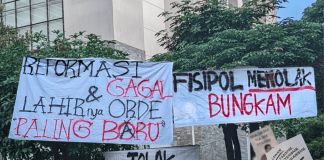 KM Fisipol UGM Tuntut Rezim Prabowo-Gibran, Tegaskan Tidak Akan Bungkam (bpmfpijar.com/Emel)